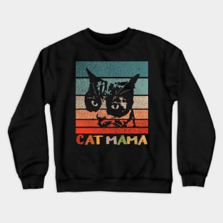 Cat Mama Vintage Crewneck Sweatshirt